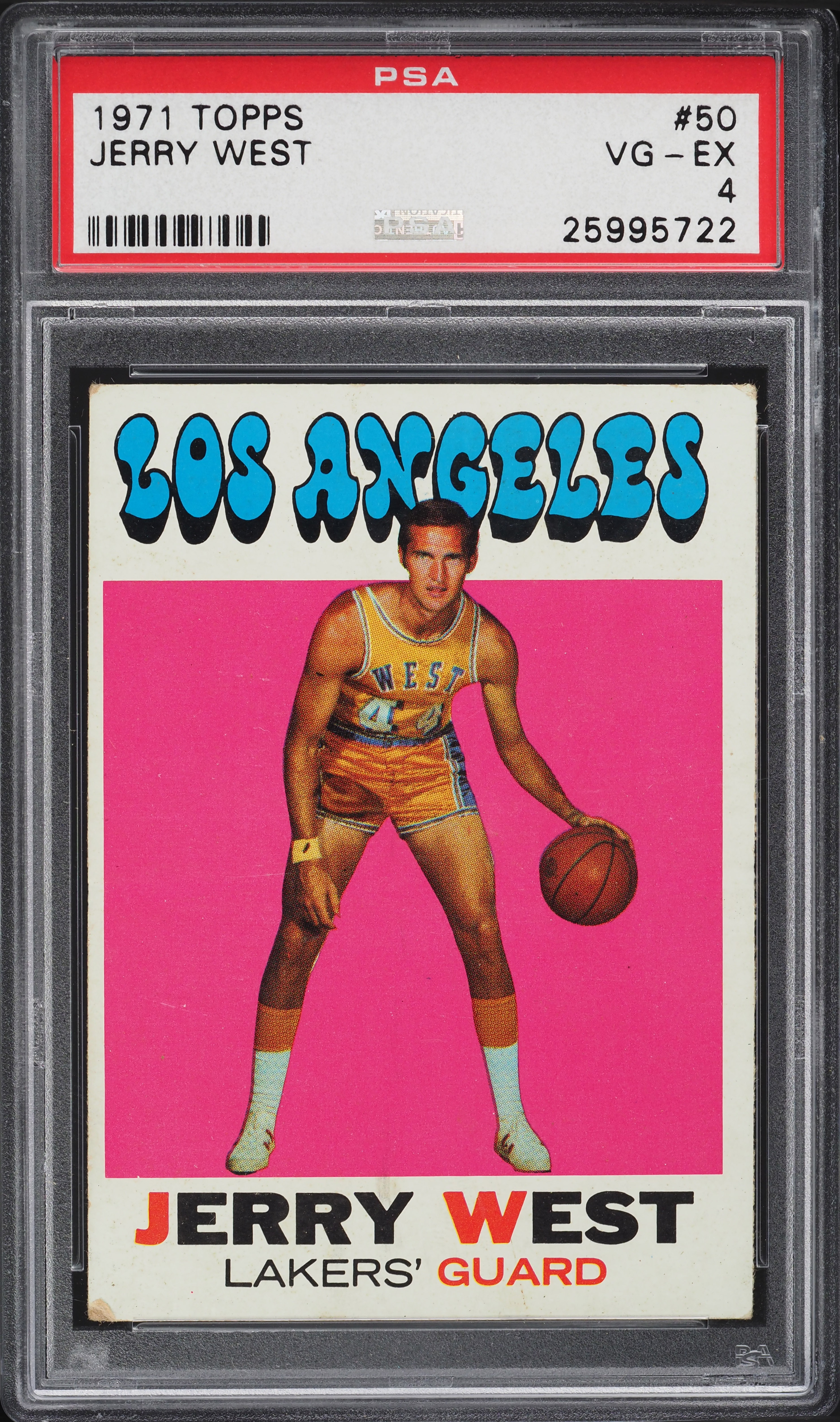 1971 Topps Basketball Jerry West #50 PSA 4 VGEX
