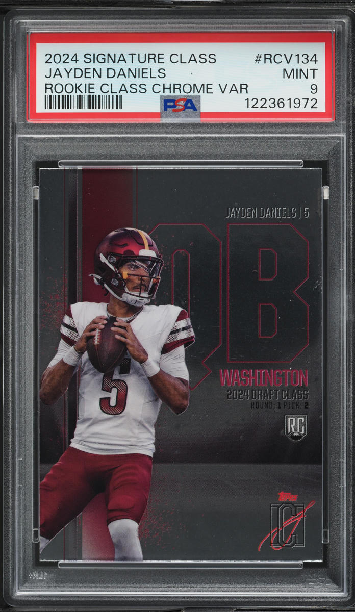 2024 Topps Signature Class Base Chrome Jayden Daniels ROOKIE #RCV134 PSA 9 MINT