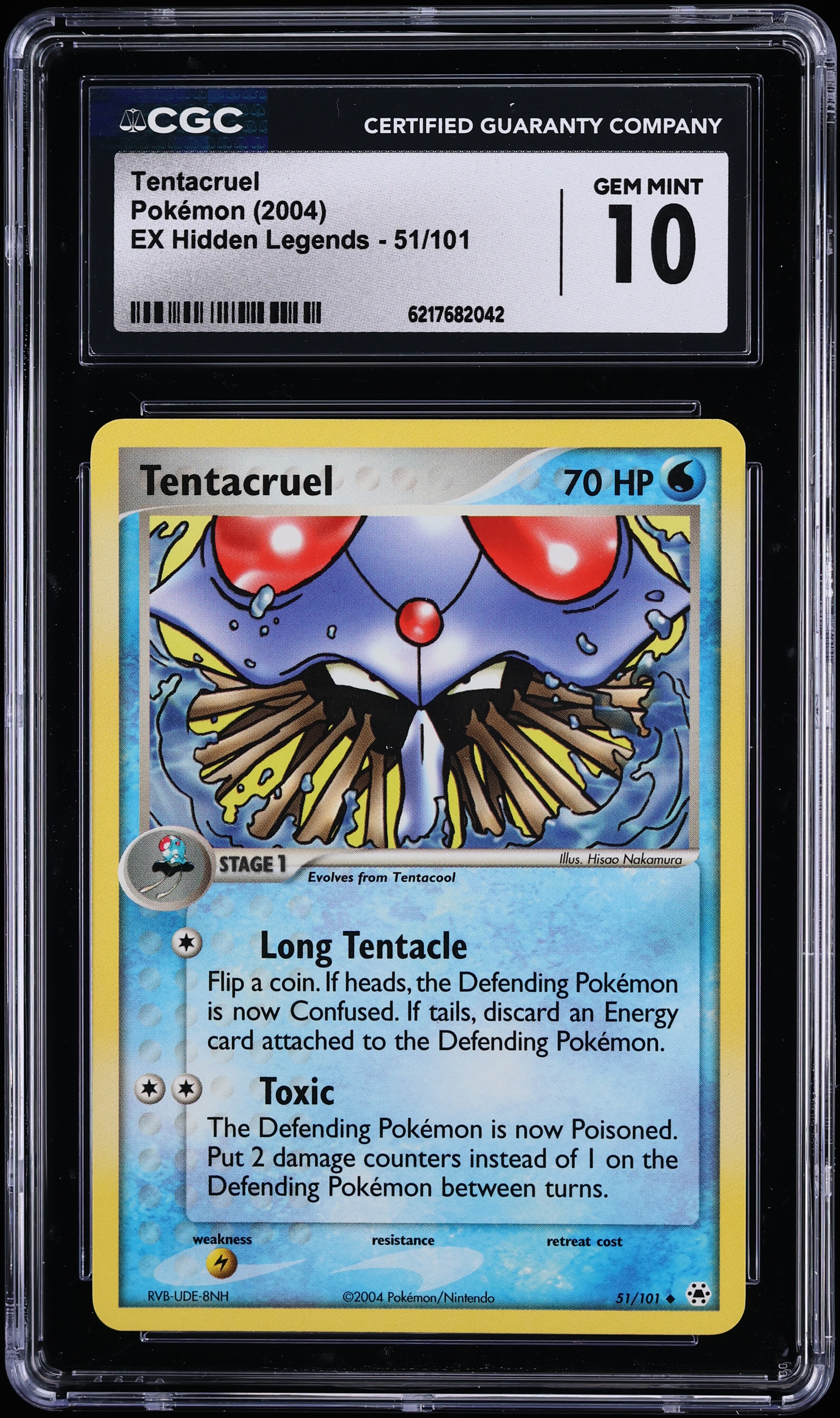 2004 Pokemon EX Hidden Legends Tentacruel #51 CGC 10 GEM MINT