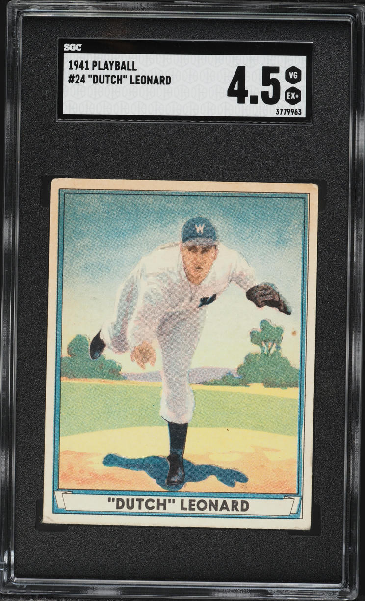 1941 Playball Dutch Leonard #24 SGC 4.5 VGEX+