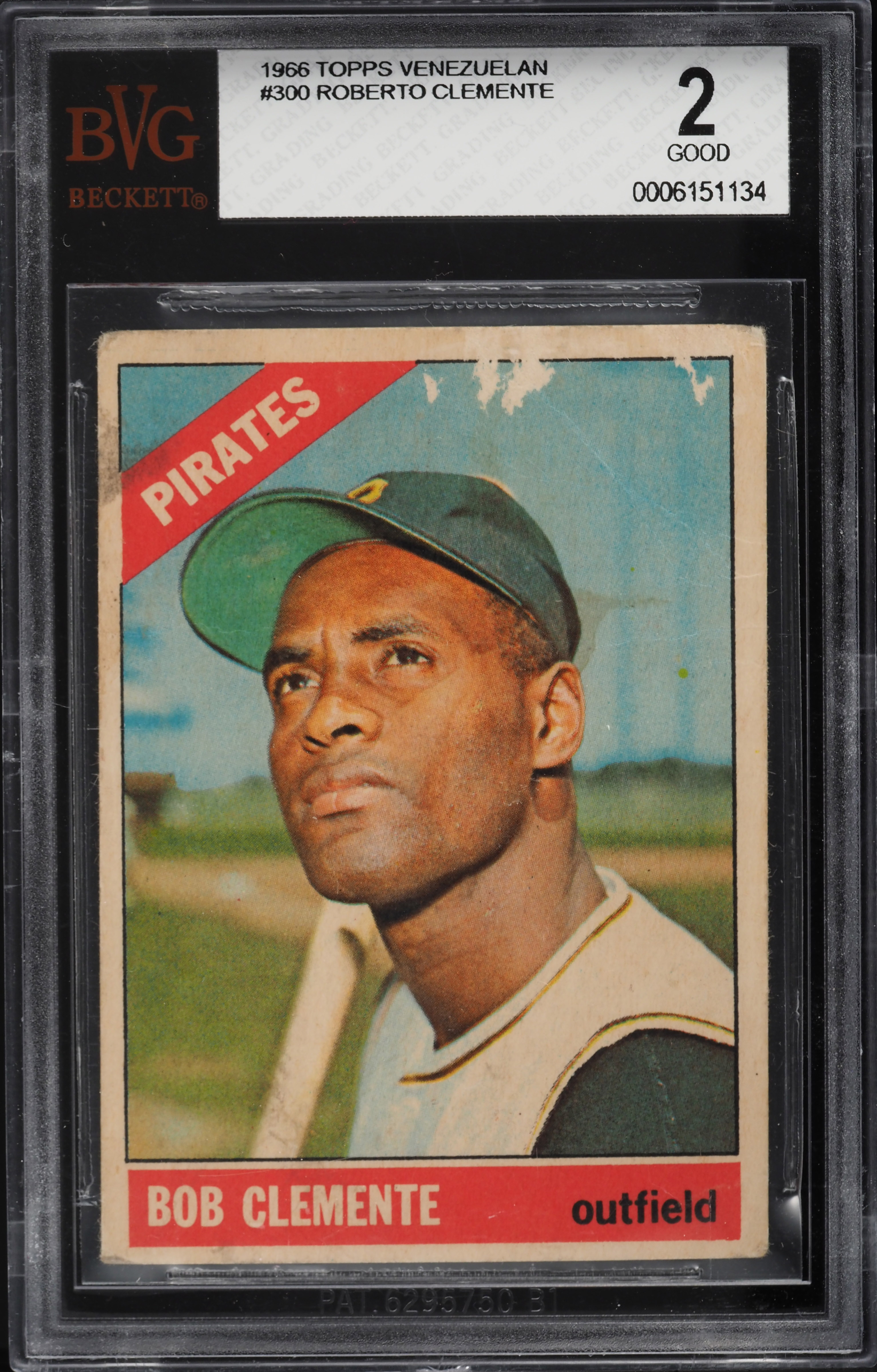 1966 Topps Venezuelan Roberto Clemente #300 BVG 2 GD