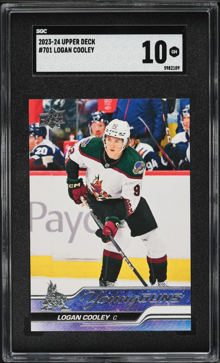 2023 Upper Deck Young Guns Logan Cooley ROOKIE #701 SGC 10 GEM MINT
