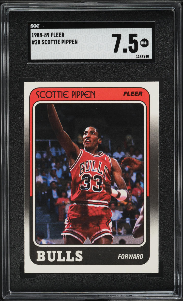 1988 Fleer Basketball Scottie Pippen ROOKIE #20 SGC 7.5 NRMT+