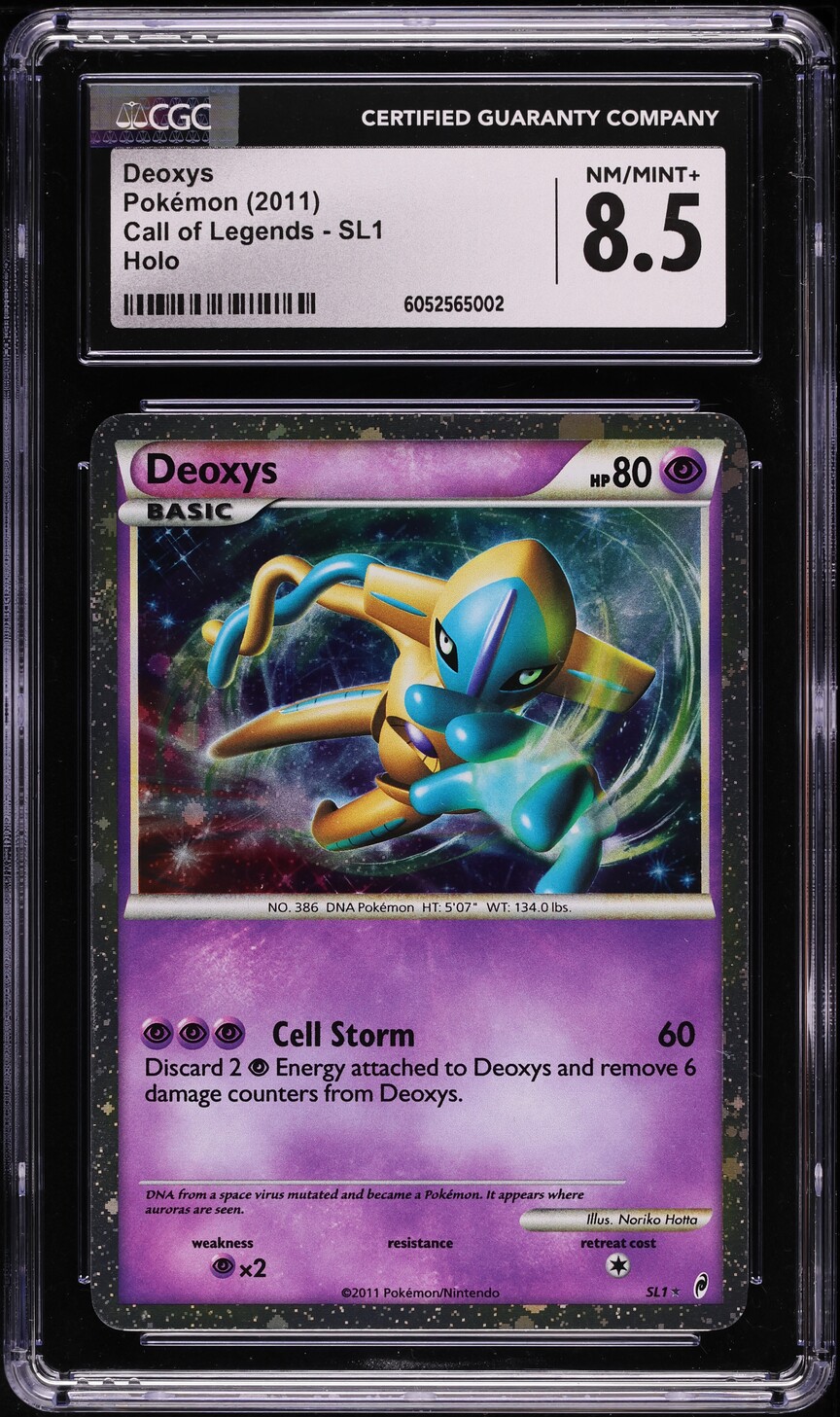 2011 Pokemon Call of Legends Holo Deoxys #SL1 CGC 8.5 NM-MT+