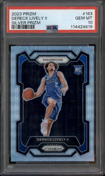 2023 Panini Prizm Silver Prizm #163 Dereck Lively II RC Rookie PSA 10