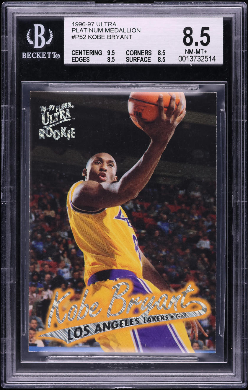 1996 Ultra Platinum Medallion Kobe Bryant ROOKIE #P52 BGS 8.5 NM-MT+