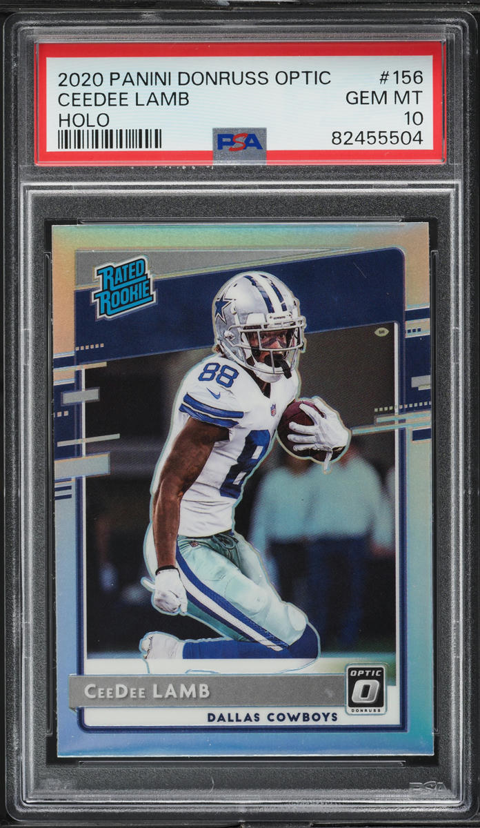 2020 Donruss Optic Holo CeeDee Lamb ROOKIE #156 PSA 10 GEM MINT