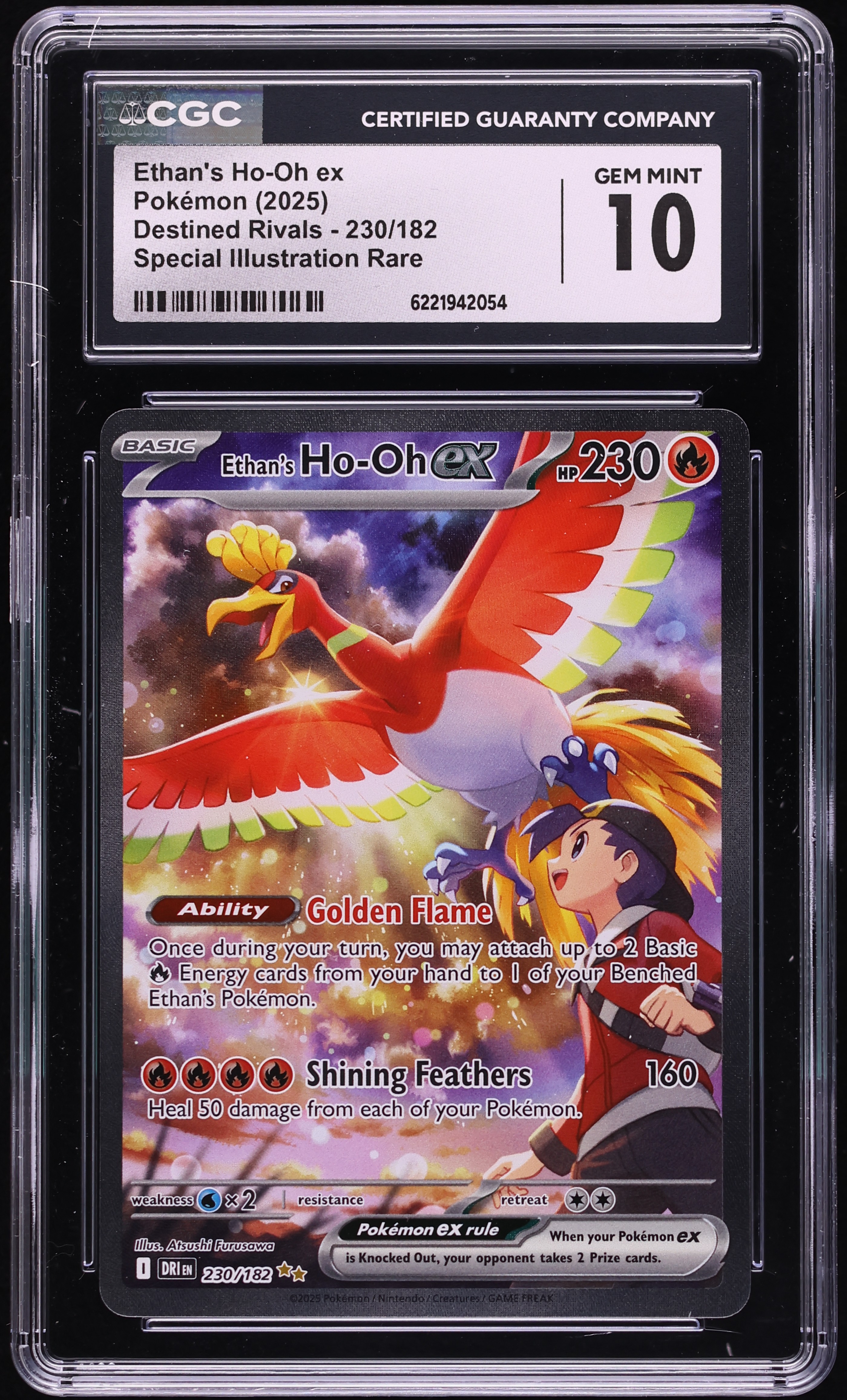 2025 Pokemon Scarlet & Violet Destined Rivals SIR Ethan's Ho-Oh Ex #230 CGC 10 GEM MINT