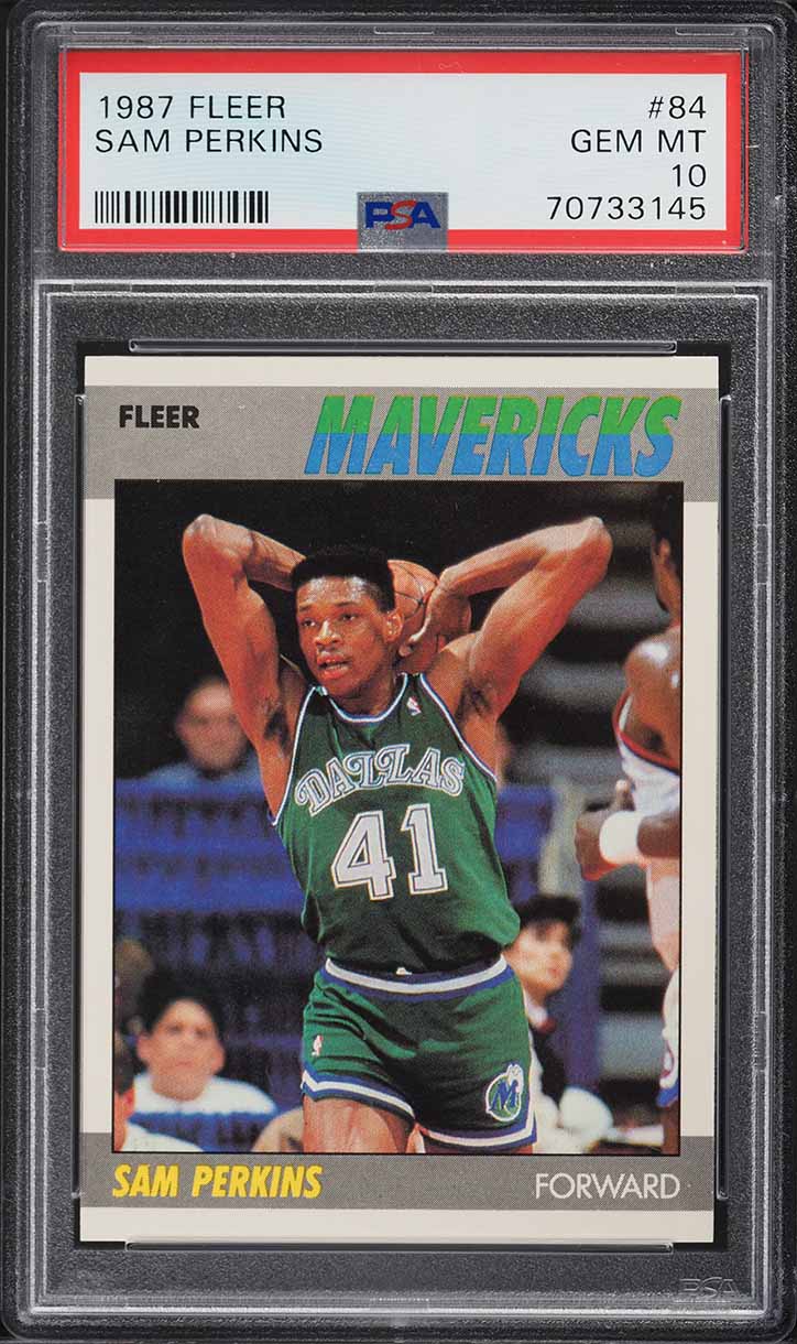 1987 Fleer Basketball Sam Perkins #84 PSA 10 GEM MINT