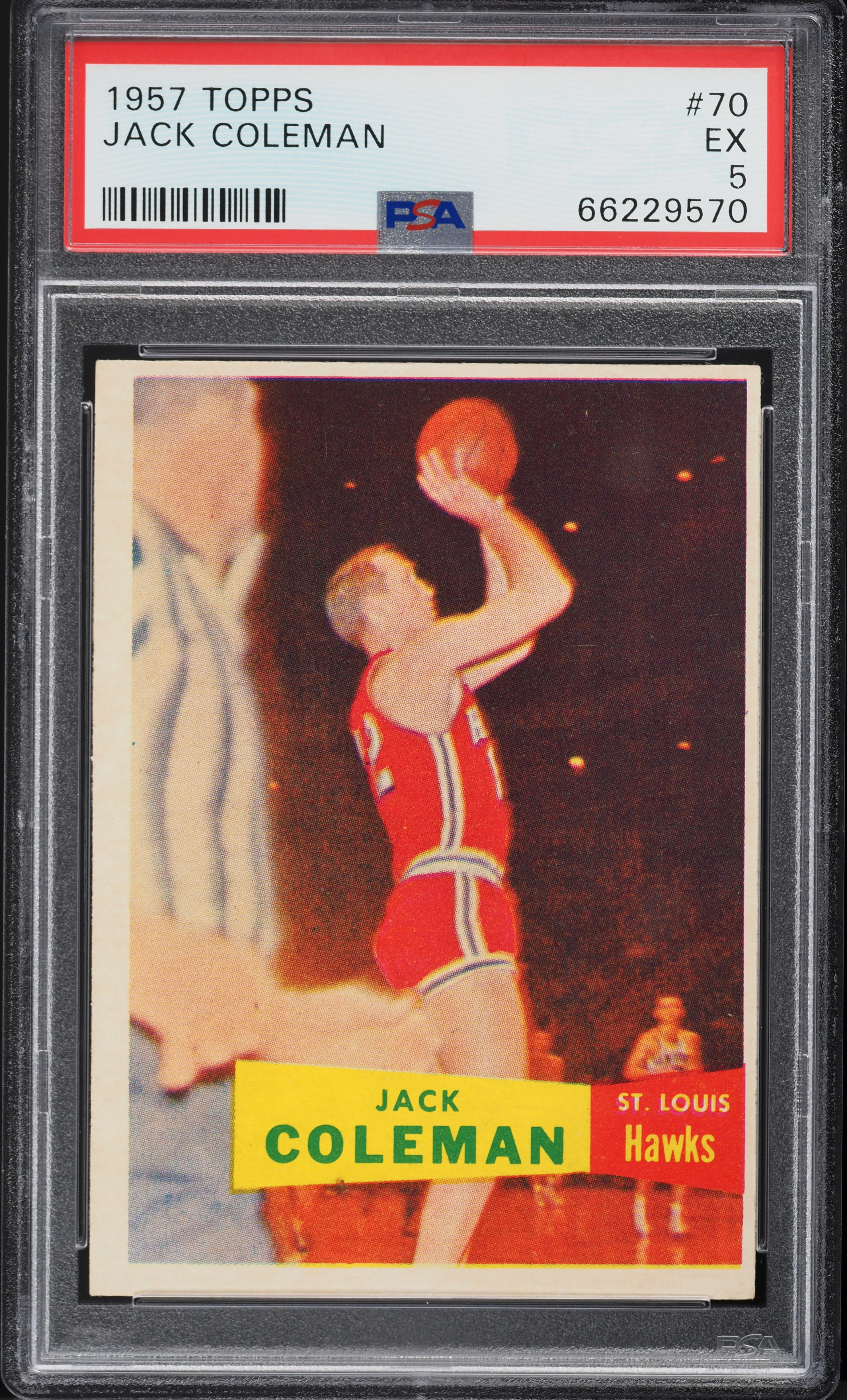 1957 Topps Basketball Jack Coleman #70 PSA 5 EX