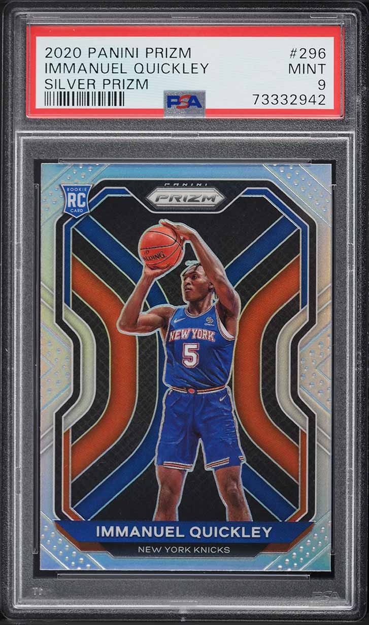 2020 Panini Prizm Silver Immanuel Quickley ROOKIE #296 PSA 9 MINT