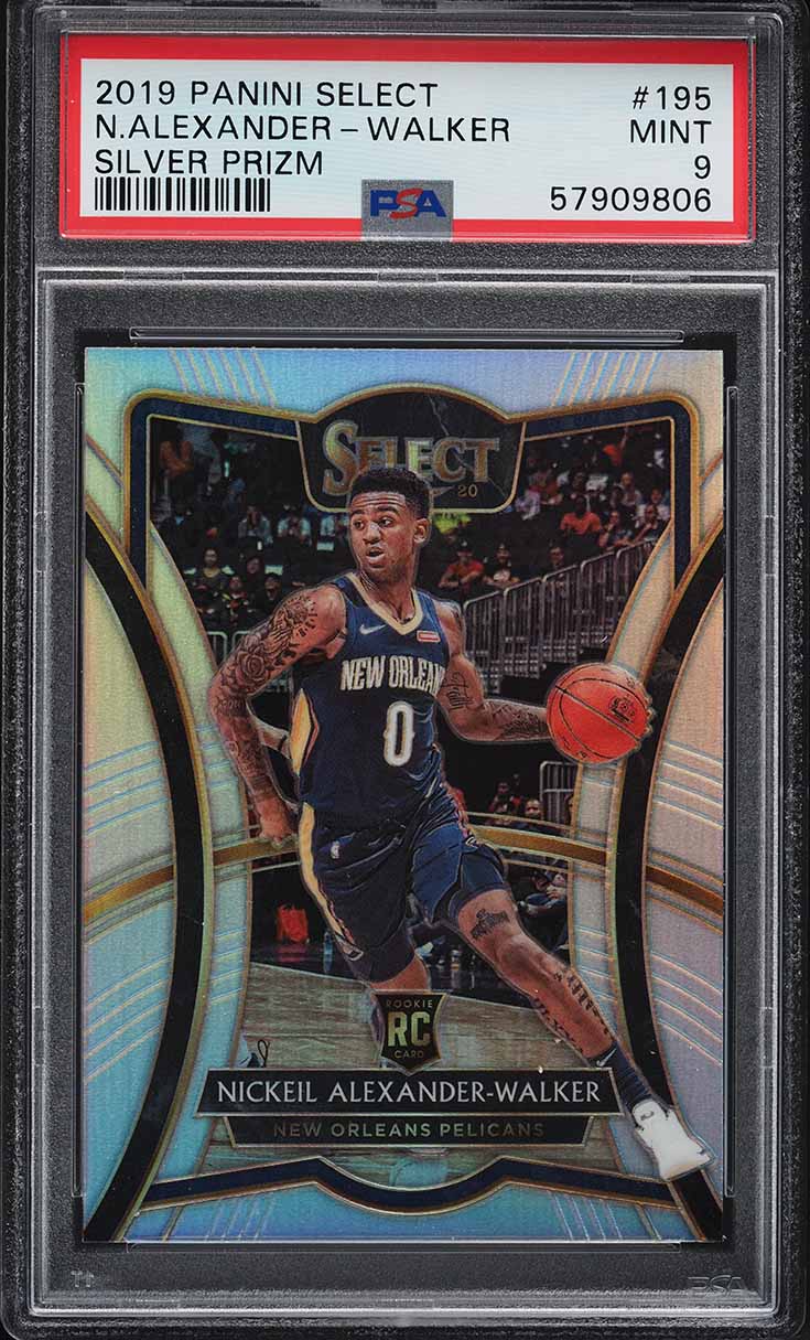 2019 Select Premier Level Silver Prizm Nickeil Alexander-Walker RC #195 PSA 9