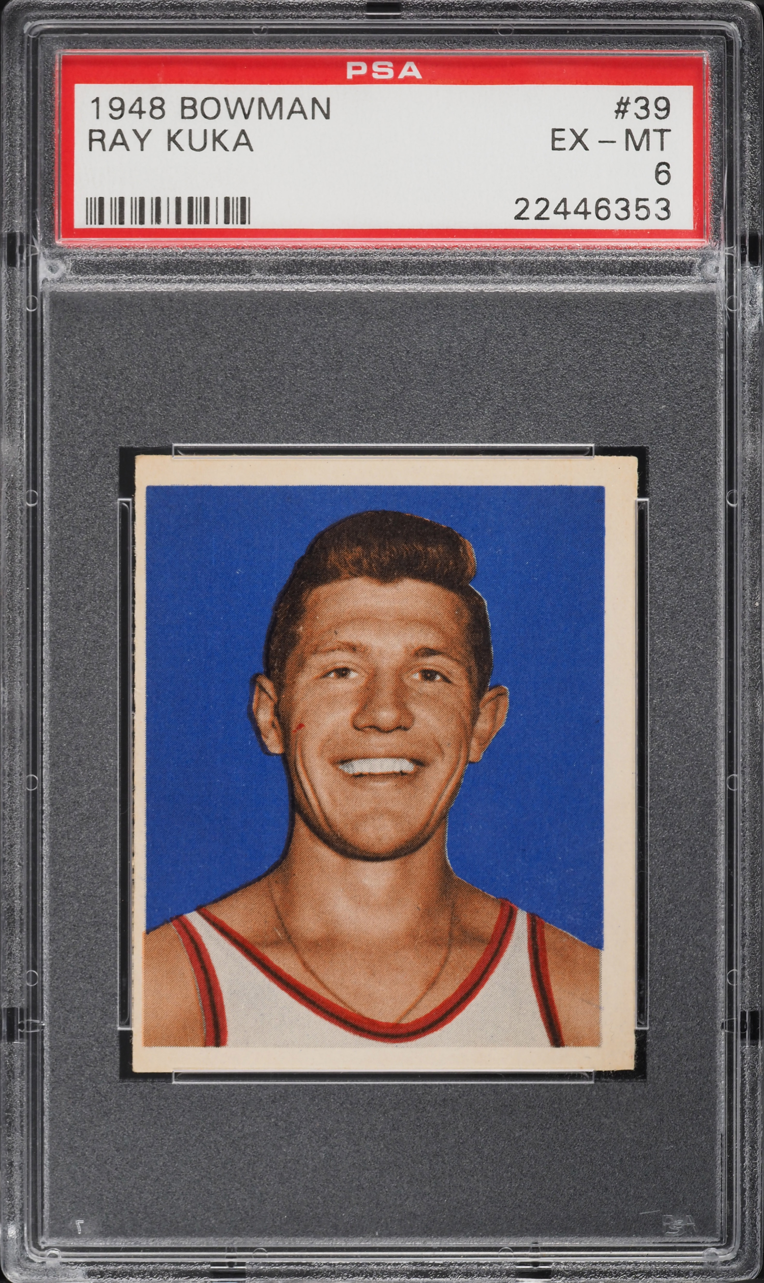 1948 Bowman Basketball Ray Kuka ROOKIE #39 PSA 6 EXMT