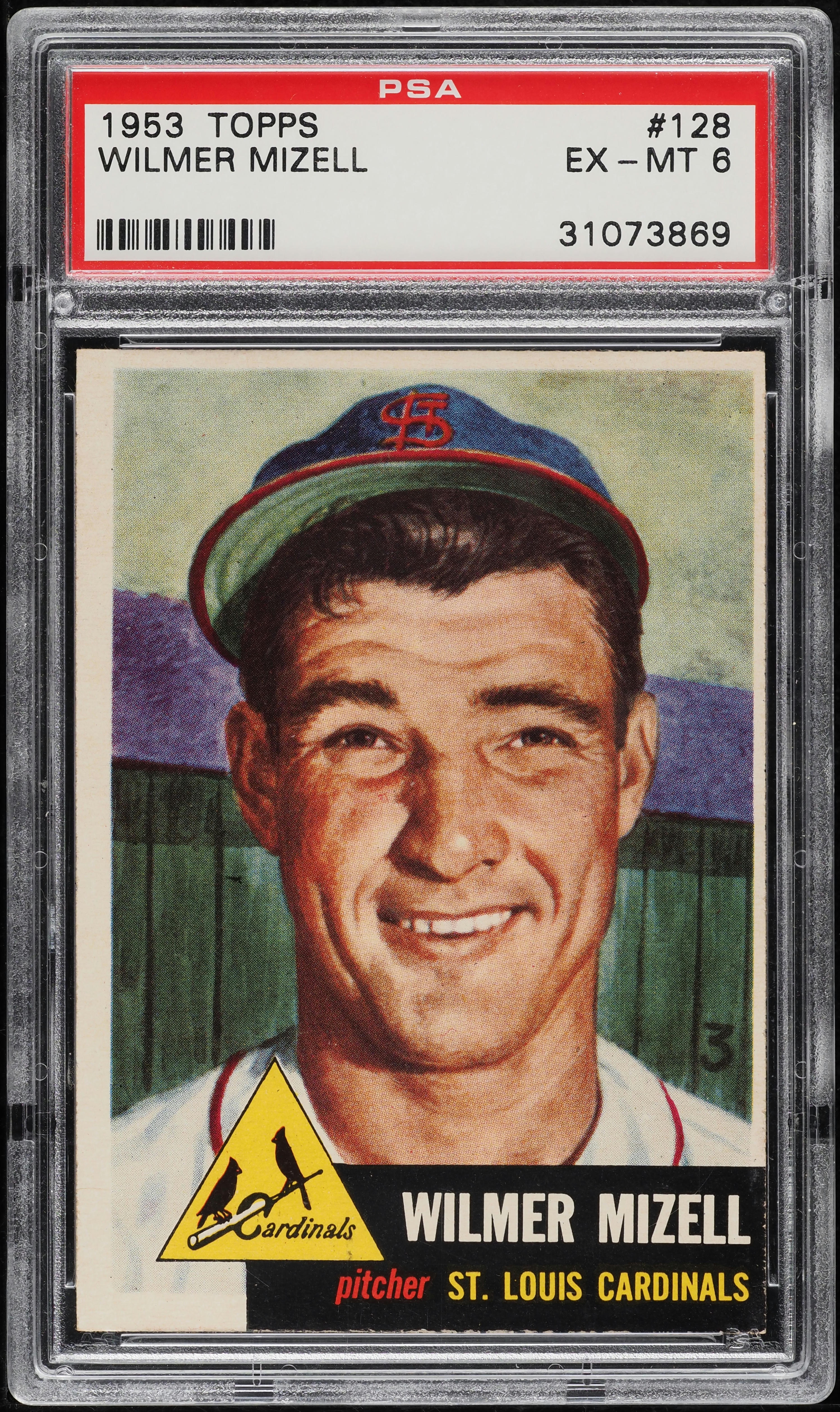 1953 Topps Wilmer Mizell #128 PSA 6 EXMT