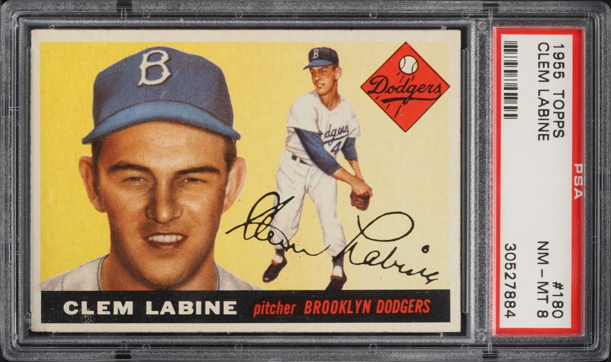 1955 Topps Clem Labine #180 PSA 8 NM-MT