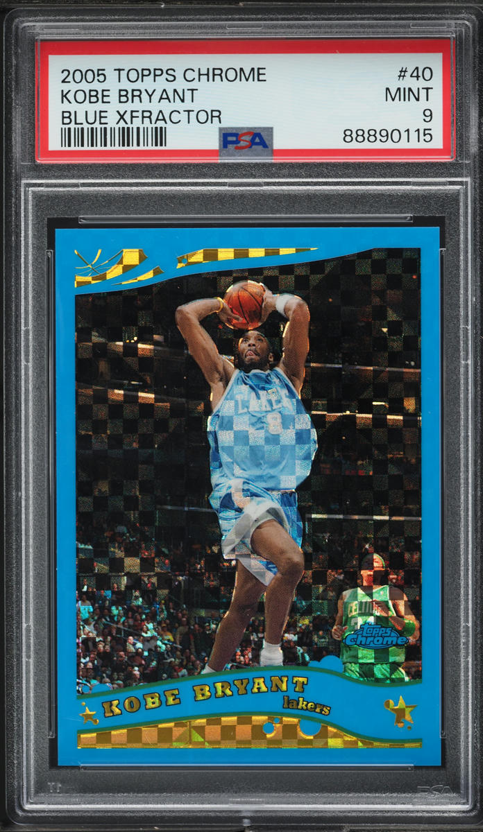 2005 Topps Chrome Blue Xfractor Kobe Bryant /90 #40 PSA 9 MINT