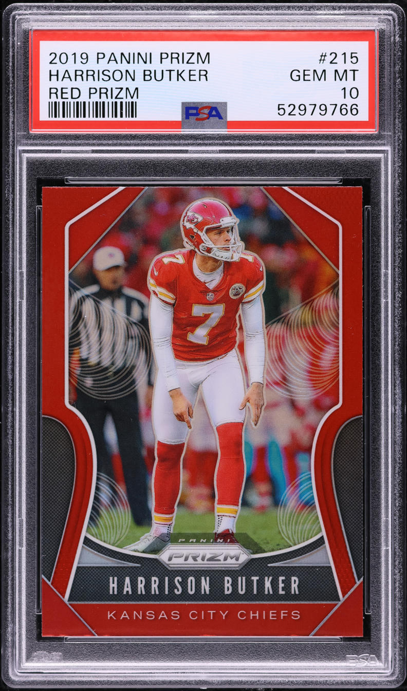 Harrison Butker #215 2020 Panini Plates & Patches Football 2019 Panini Prizm Printing Plates