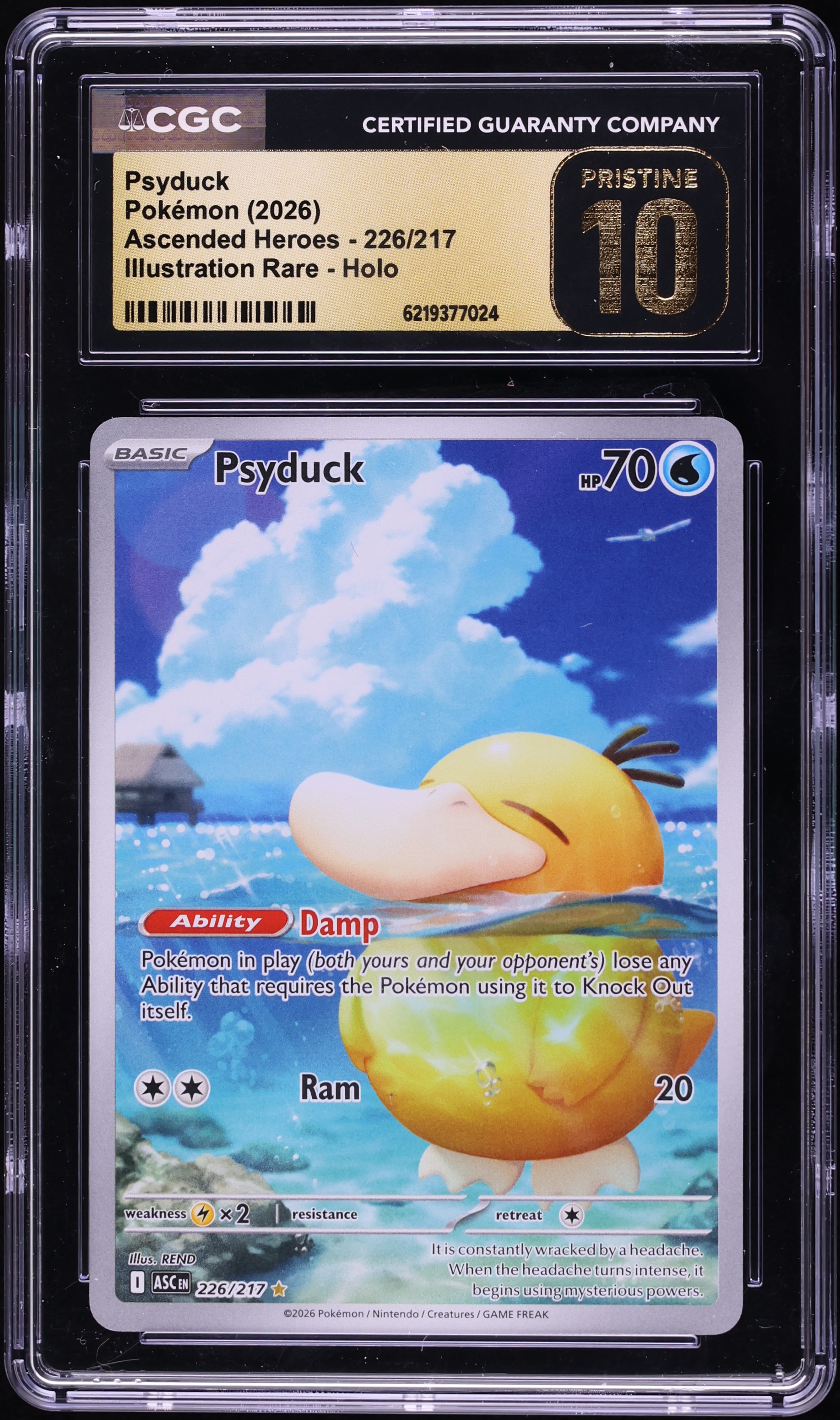 2026 Pokemon Mega Evolution Ascended Heroes IR Psyduck #226 CGC 10 PRISTINE