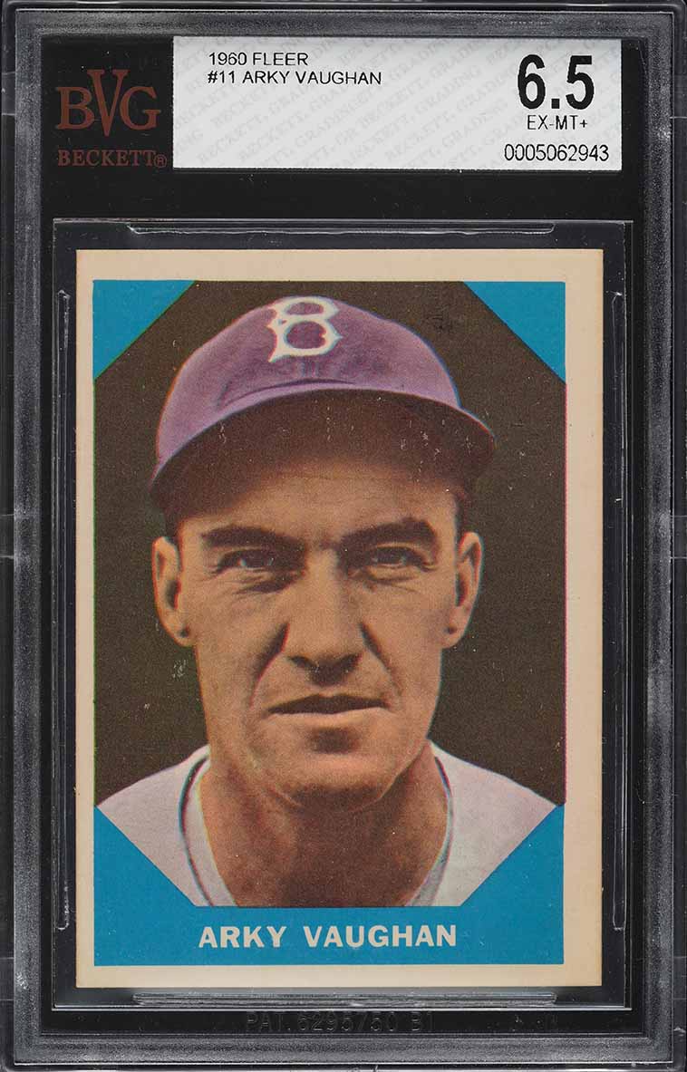 Arky Vaughan #11 1960 Fleer Baseball Greats