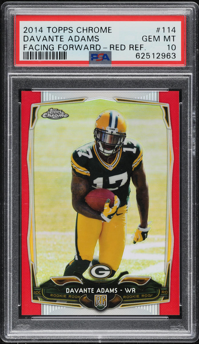 2014 Topps Chrome Red Refractor DaVante Adams ROOKIE /25 #114 PSA 10 GEM MINT