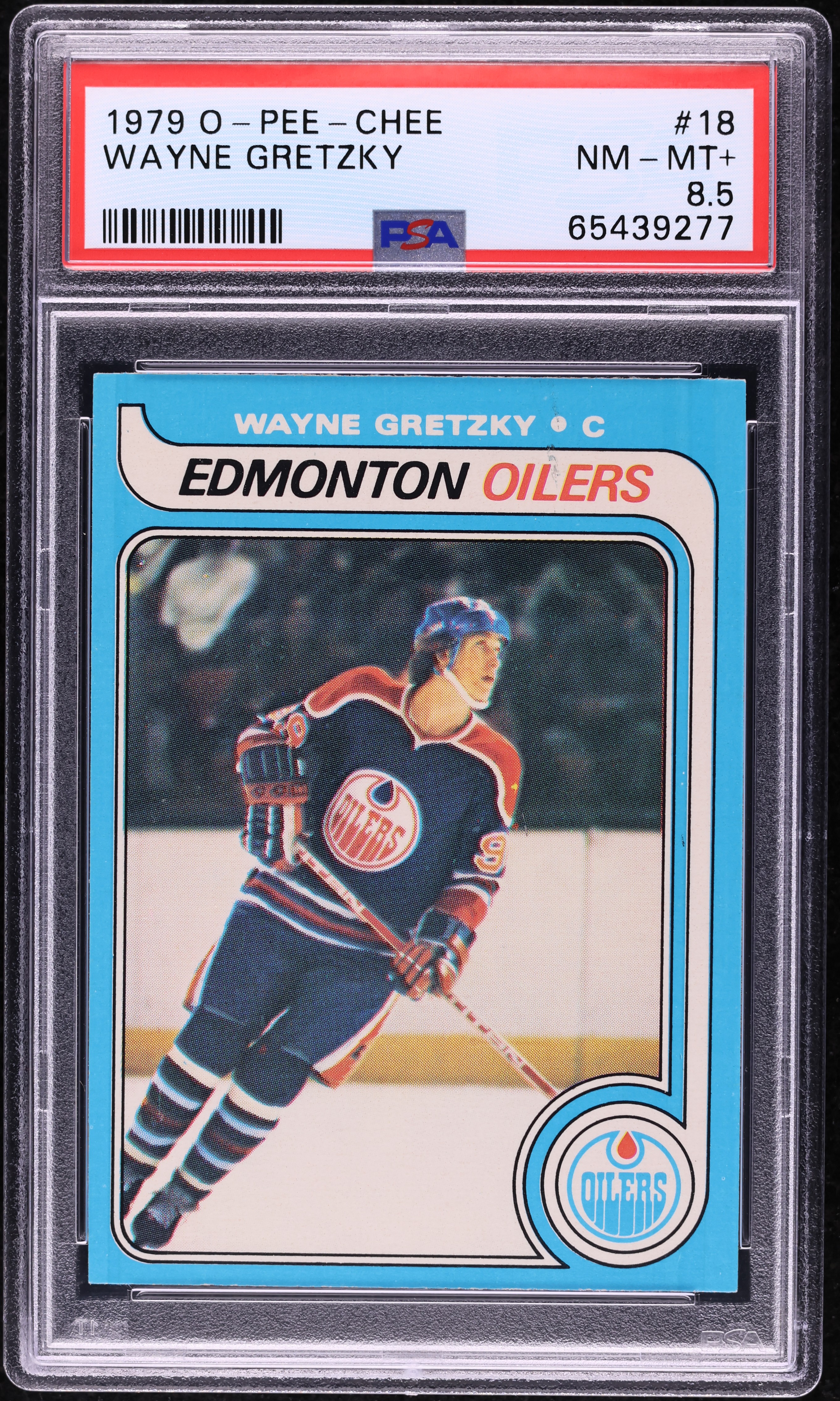 1979 O-Pee-Chee Hockey Wayne Gretzky ROOKIE #18 PSA 8.5 NM-MT+