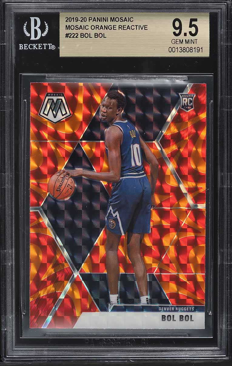 2019 Panini Mosaic Orange Reactive Bol Bol ROOKIE #222 BGS 9.5 GEM MINT