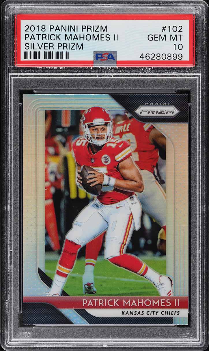 2018 Panini Prizm Silver Prizms Patrick Mahomes II #102 PSA 10 GEM MINT
