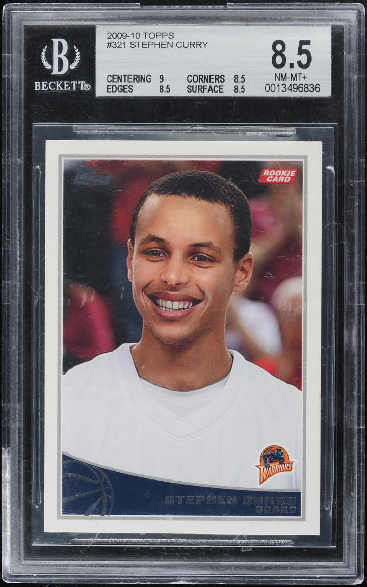 2009 Topps Basketball Stephen Curry ROOKIE #321 BGS 8.5 NM-MT+
