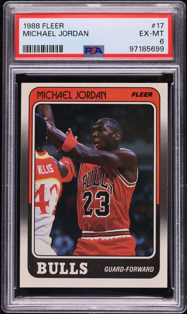 1988 Fleer Basketball Michael Jordan #17 PSA 6 EXMT