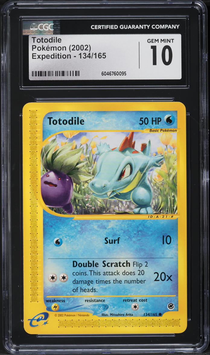 2002 Pokemon Expedition Totodile #134 CGC 10 GEM MINT