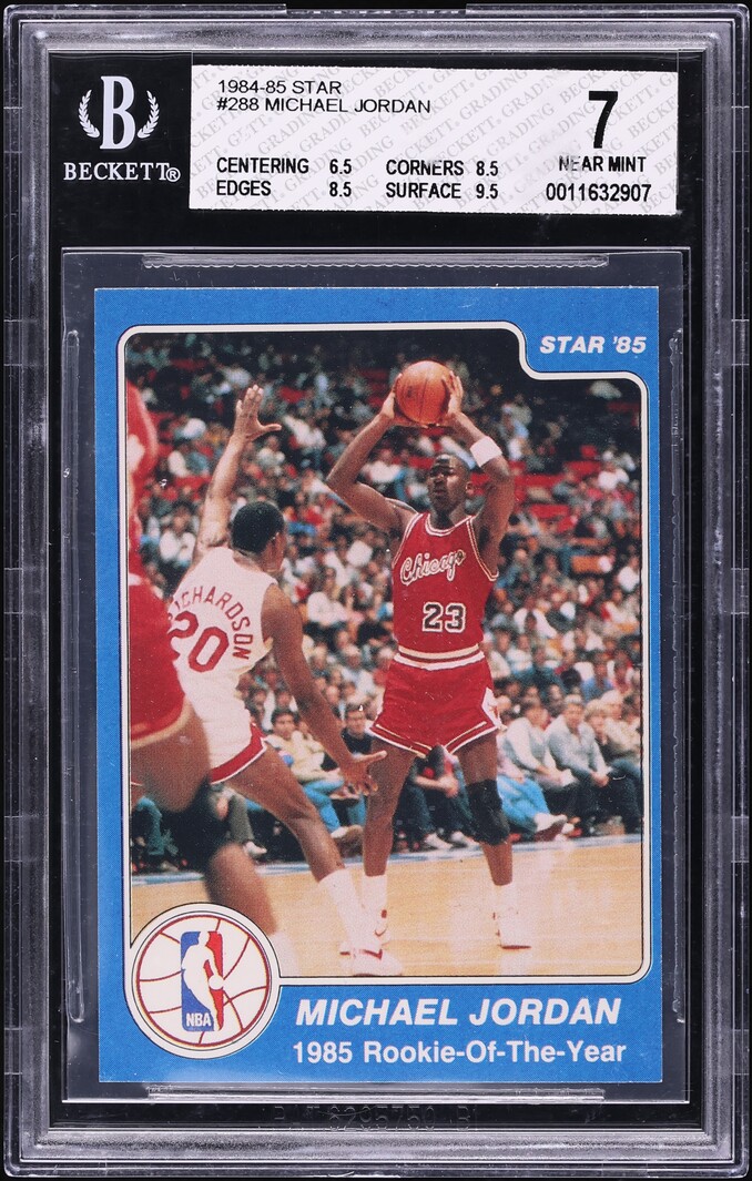 1984 Star Basketball Michael Jordan ROOKIE #288 BGS 7 NRMT
