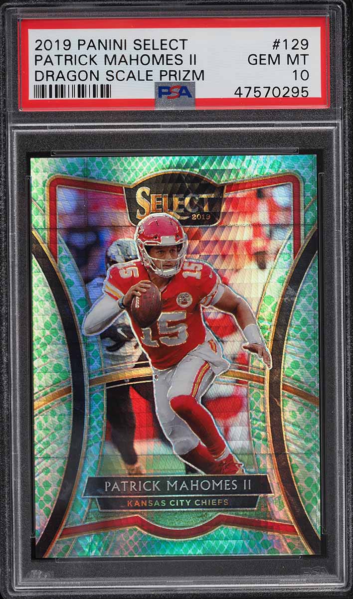 2019 Select Dragon Scale Prizm Patrick Mahomes II /88 #129 PSA 10 GEM MINT