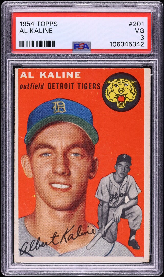 1954 Topps Al Kaline ROOKIE #201 PSA 3 VG