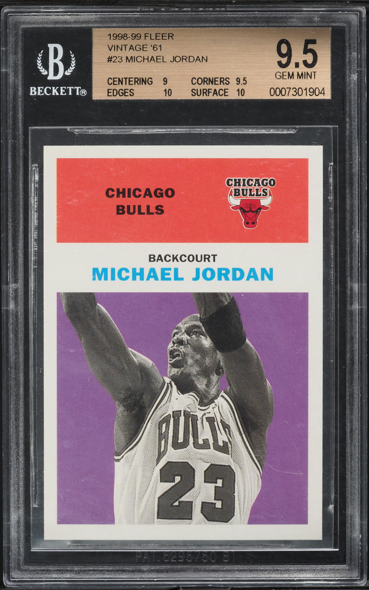 1998 Fleer Vintage '61 Michael Jordan #23 BGS 9.5 GEM MINT