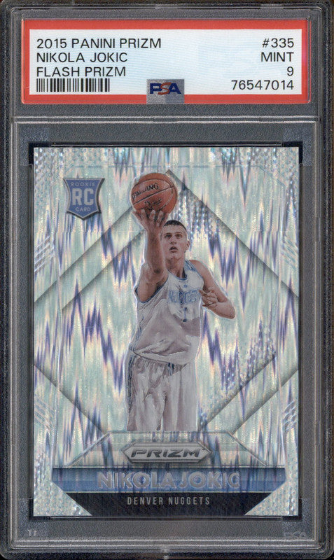 2015 Panini Prizm Flash #335 Nikola Jokic RC Rookie PSA 9