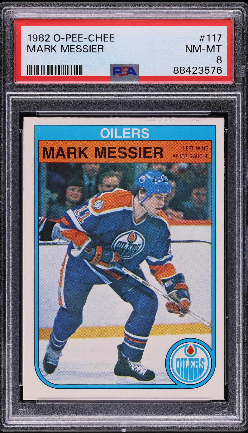 1982 O-Pee-Chee Hockey Mark Messier #117 PSA 8 NM-MT