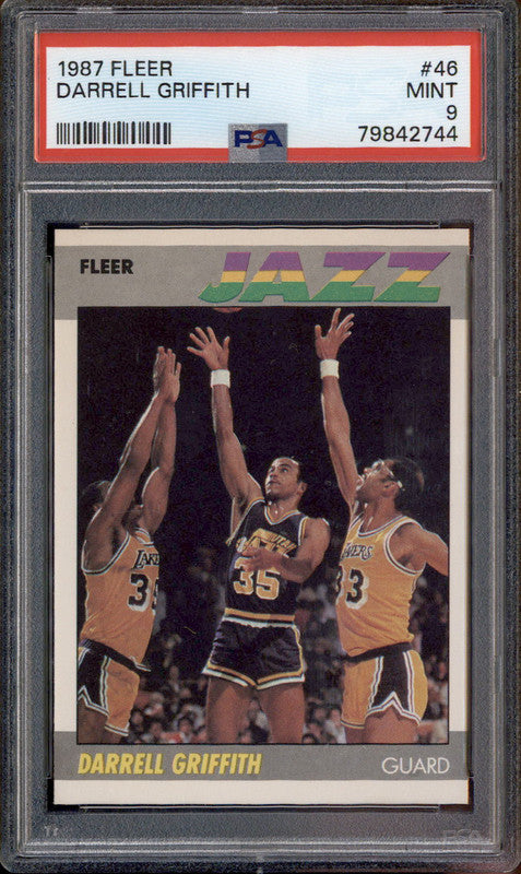 1987 Fleer #46 Darrell Griffith PSA 9