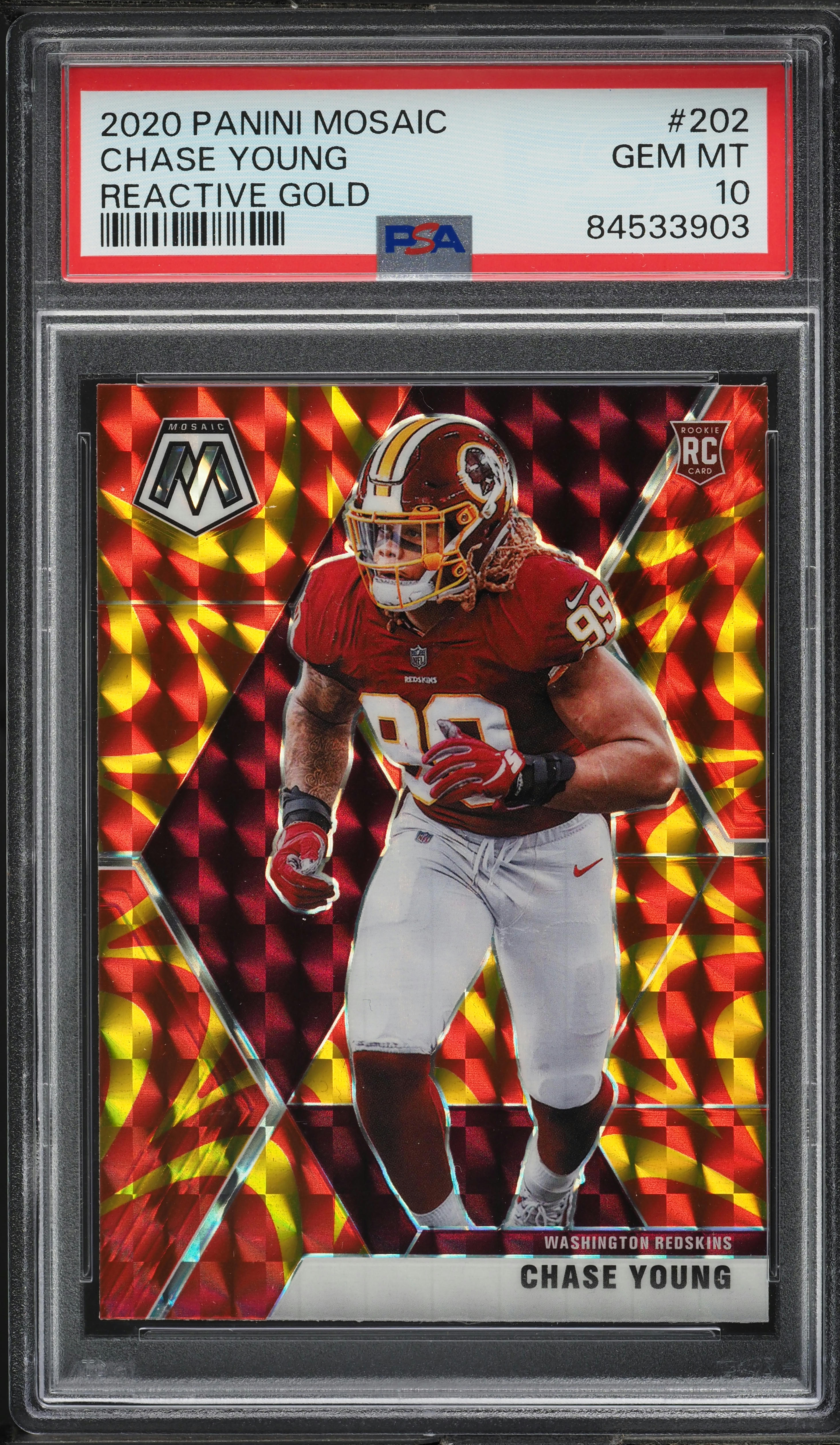 Chase Young 2020 Mosaic #202 Reactive Gold Price Guide - Sports Card ...