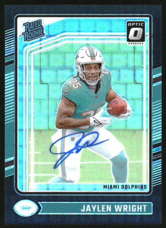 2024 Donruss Optic Autographs Black Pandora #249 Jaylen Wright RC Auto /25