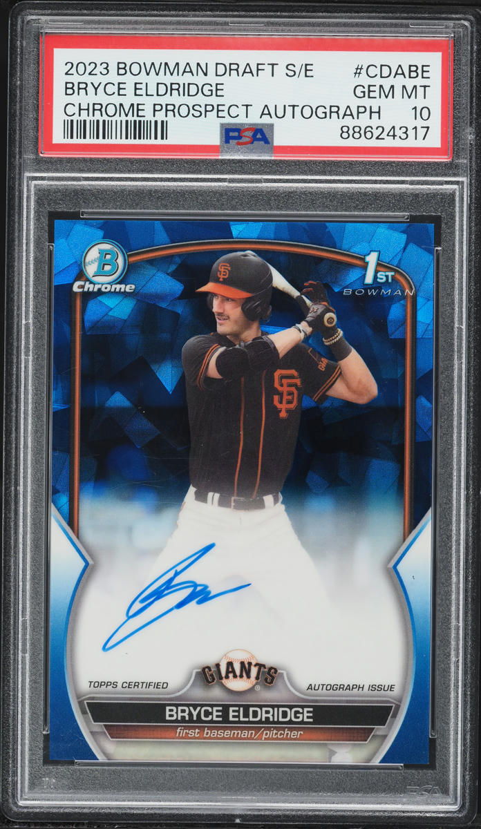 2023 Bowman Chrome Draft Sapphire Bryce Eldridge PROSPECT AUTO /199 #CDABE PSA 10 GEM MINT