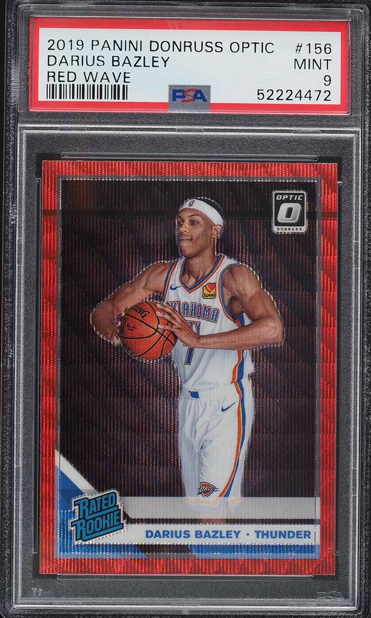 2019 Donruss Optic Red Wave Darius Bazley ROOKIE #156 PSA 9 MINT