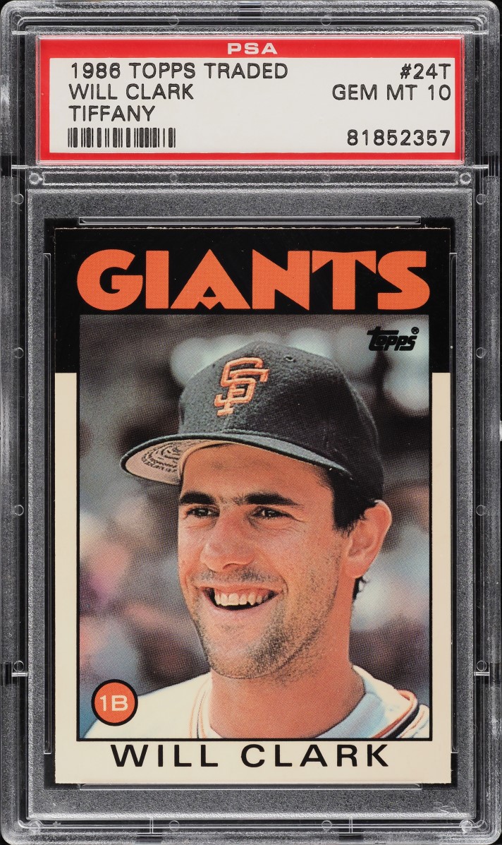 1986 Topps Traded Tiffany Will Clark ROOKIE #24T PSA 10 GEM MINT