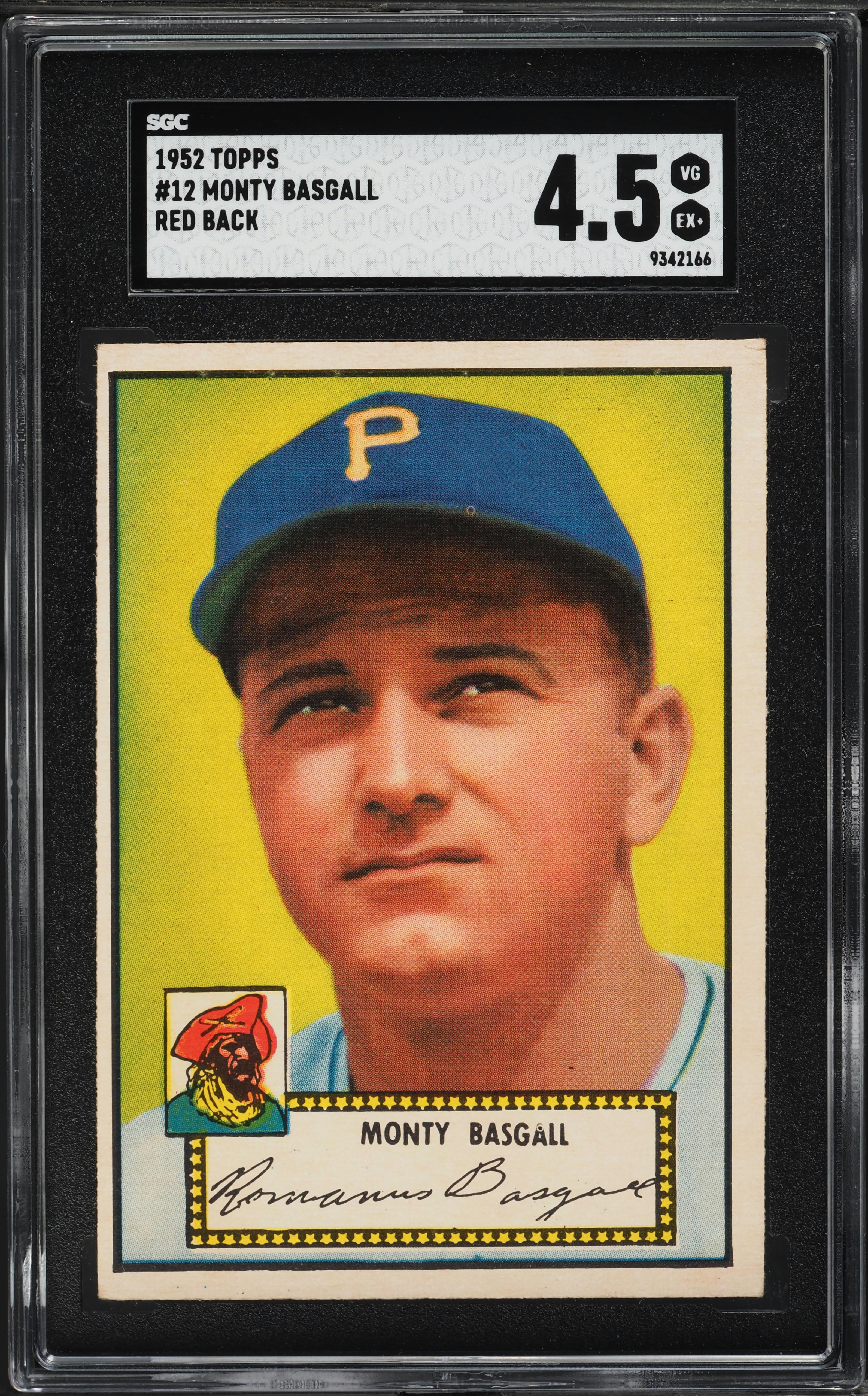 1952 Topps Monty Basgall #12 SGC 4.5 VGEX+