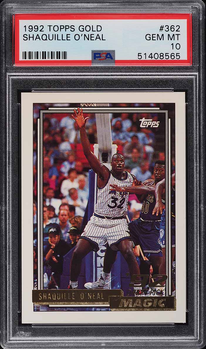 1992 Topps Gold Shaquille O'Neal ROOKIE #362 PSA 10 GEM MINT