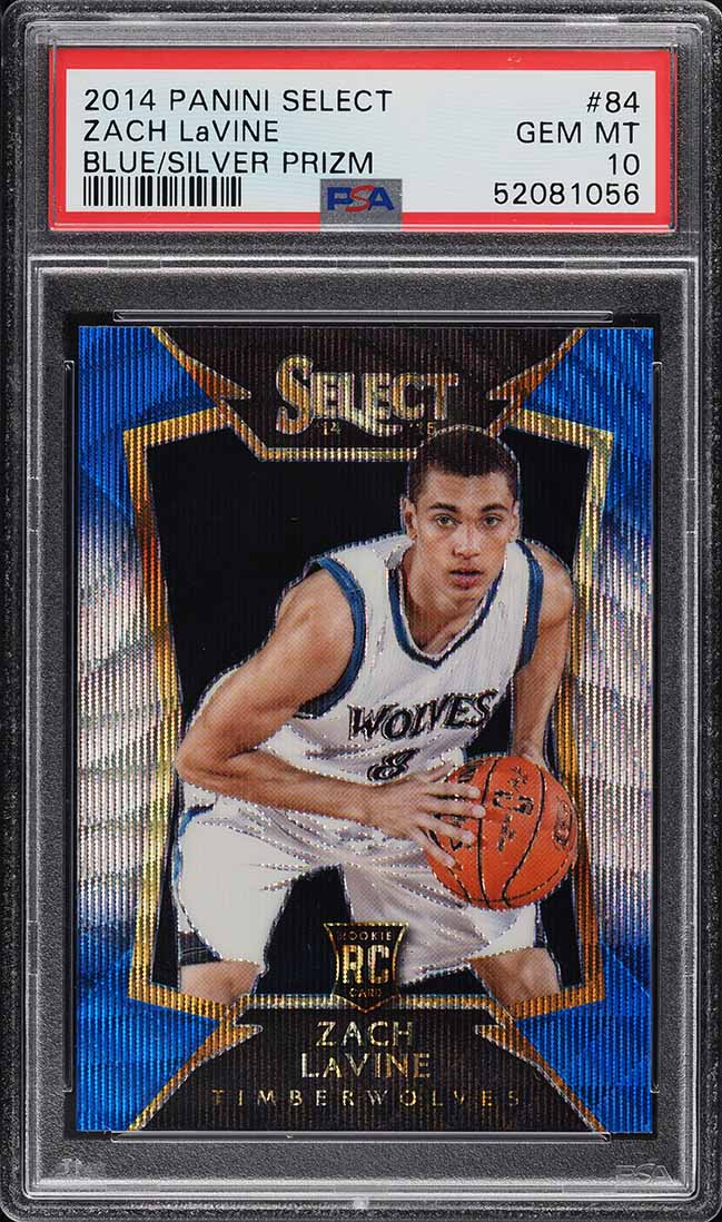 2014 Select Blue Silver Prizm Zach Lavine ROOKIE #84 PSA 10 GEM MINT