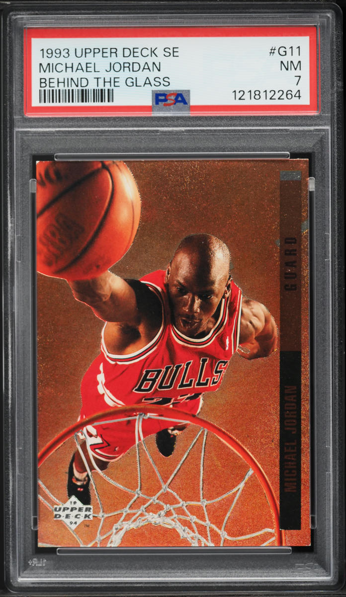 1993 Upper Deck SE Behind The Glass Michael Jordan #G11 PSA 7 NRMT