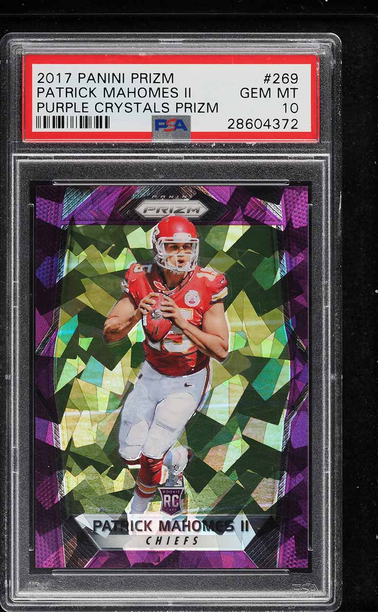 2017 Panini Prizm Purple Crystals Patrick Mahomes II ROOKIE /75 #269 PSA 10