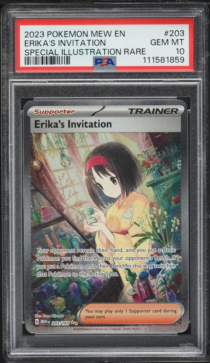 2023 Pokemon Scarlet & Violet 151 SIR Erika's Invitation #203 PSA 10 GEM MINT