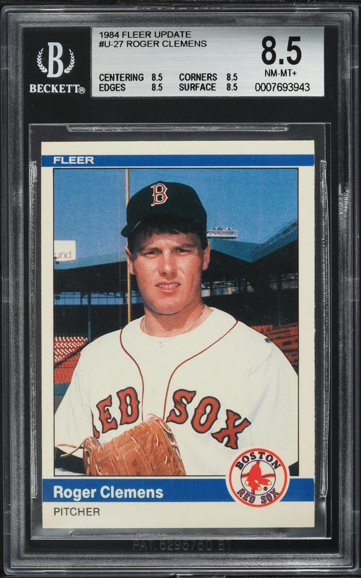 1984 Fleer Update Roger Clemens ROOKIE #U-27 BGS 8.5 NM-MT+