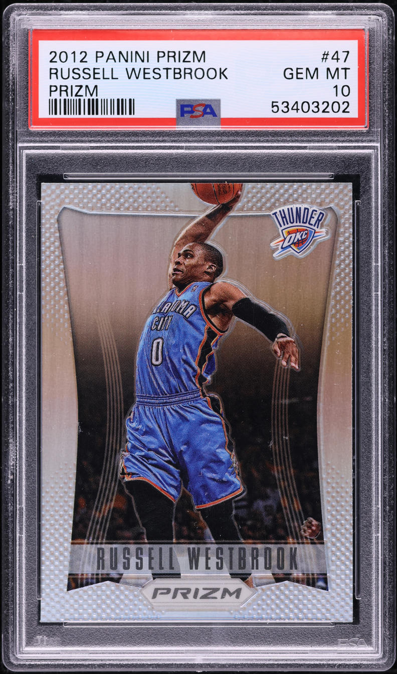 2012 Panini Prizm Silver Russell Westbrook #47 PSA 10 GEM MINT
